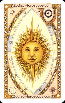 The sun, monthly Love and Health horoscope February Cancer