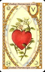 The heart astrological Lenormand Tarot
