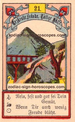 The mountain antique Lenormand Tarot